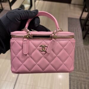 Chanel Light Pink Quilted Mini Bag